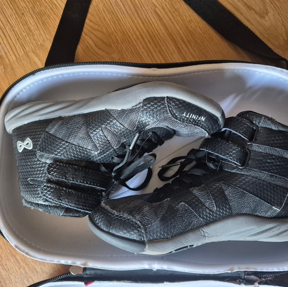 NFINITY Kids Black and Gray Sneakers